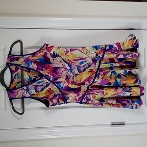 EleVen By Venus Williams Multi Color Tennis Dress Abstract Print Size Large